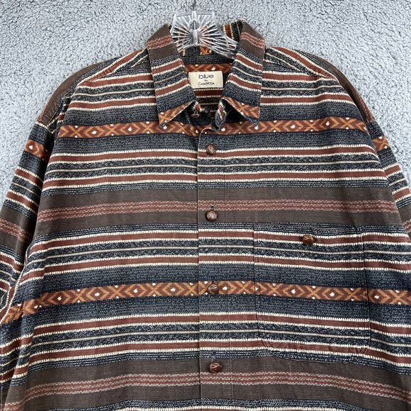 Vintage CASA MODA Mens  Shirt Size 42 Large Brown Flannel - Picture 2 of 9